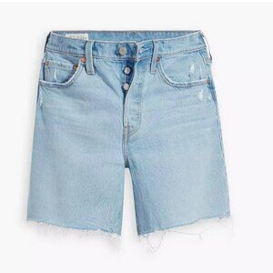 Levi's 501 Light Blue Frayed Jean Shorts Size 29